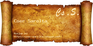 Cser Sarolta névjegykártya